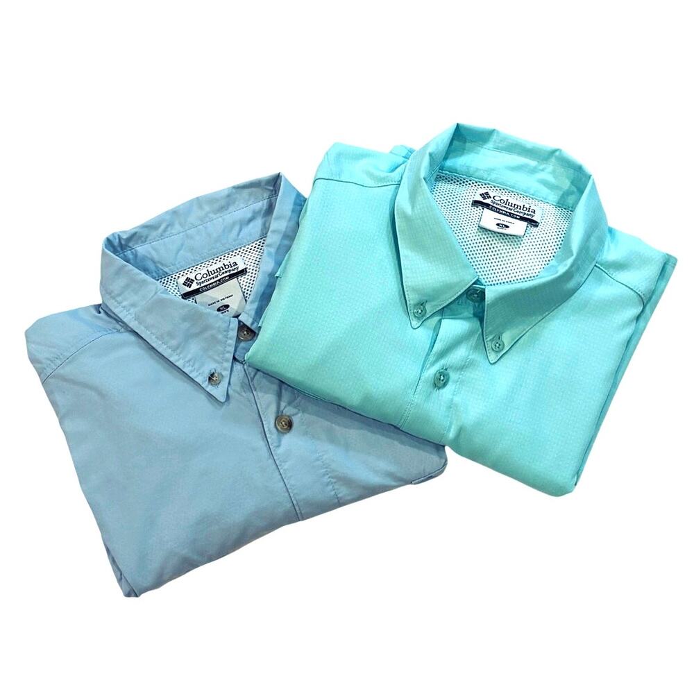 Columbia PFG Lot of 2 Fishing Shirts Mens Sz XL Tamiami II Bahama II Button Up